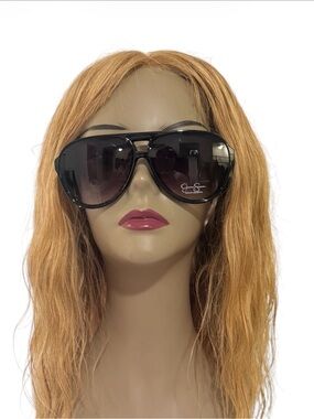 Jessica Simpson Black Oversized Aviator Sunglasses